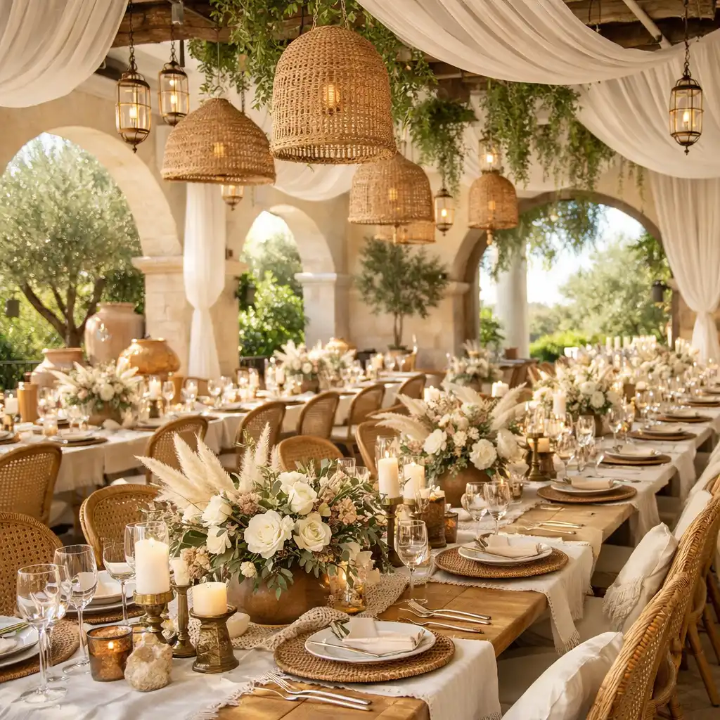 Luksusowa aranżacja mobilnego kasyna w stylu Mediterranean Boho Chic